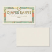 アドベンチャーベビーシャワーおむつラッフルカードトラベル エンクロージャーカード (正面/裏面)