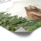 アドベンチャーベビーシャワーウッドランドおむつラッフル ポスター (角)