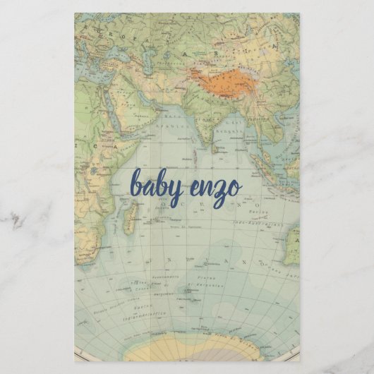 アドベンチャーベビーシャワーゲームゲストを見つける (裏面)