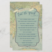 アドベンチャーベビーシャワーゲームゲストを見つける (正面/裏面)