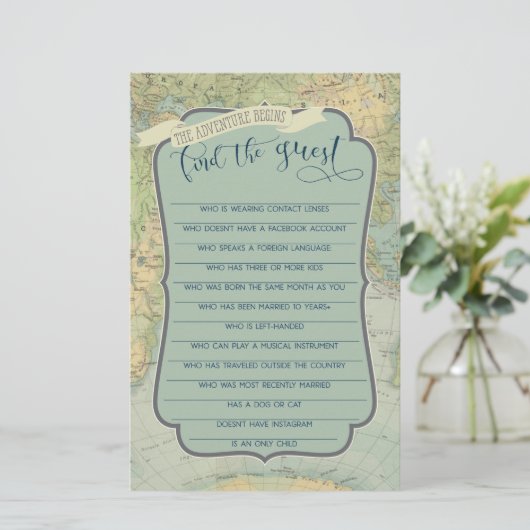 アドベンチャーベビーシャワーゲームゲストを見つける (スタンド正面)