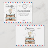 アドベンチャーベビーシャワートラベルおむつラッフル エンクロージャーカード (正面/裏面)
