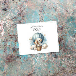 アドベンチャーベビーシャワーパピーホットエアバルーンRSVP 出欠カード