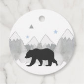 アドベンチャーベビーシャワーメッセージカード – ラウンドメッセージカード フェイバータグ (裏面)