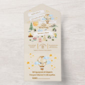 アドベンチャーベビーシャワー水彩樹 オールインワン招待状 (内側)