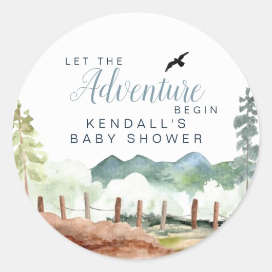 アドベンチャーベビーシャワー ラウンドシール (正面)