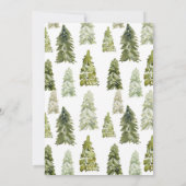 アドベンチャーベビーシャワー |水彩ツリー 招待状 (裏面)