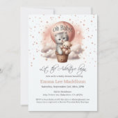 アドベンチャーベビーシャワーOhベビーキッテンバルーン 招待状 (正面)