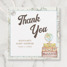 アドベンチャーベビーパーソナライズされたシャワーメッセージカード フェイバータグ