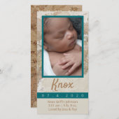 アドベンチャーベビー写真のお知らせ サンキューカード (正面/裏面)