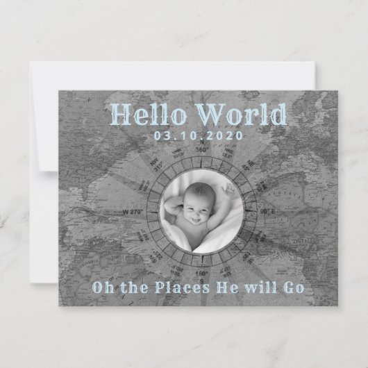 アドベンチャーベビー写真のお知らせ サンキューカード (正面)