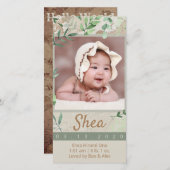 アドベンチャーベビー写真のお知らせ サンキューカード (正面/裏面)