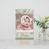 アドベンチャーベビー写真のお知らせ サンキューカード (スタンド正面)