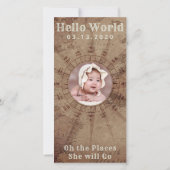 アドベンチャーベビー写真のお知らせ サンキューカード (裏面)