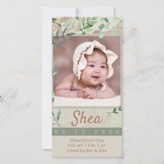 アドベンチャーベビー写真のお知らせ サンキューカード