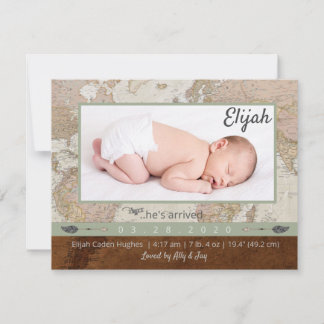 アドベンチャーベビー写真のお知らせ サンキューカード