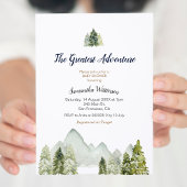 アドベンチャーベビー素朴シャワー招待状 招待状