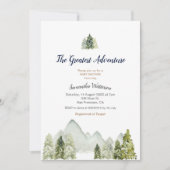 アドベンチャーベビー素朴シャワー招待状 招待状 (正面)