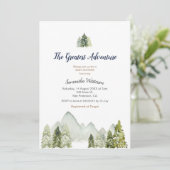 アドベンチャーベビー素朴シャワー招待状 招待状 (スタンド正面)