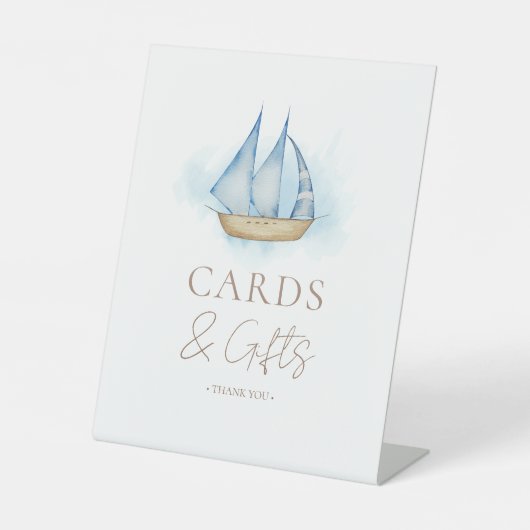 アドベンチャーベビー航海のシャワーカードとギフト 台座サイン (正面)