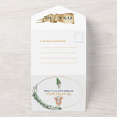 アドベンチャーベビー航海のシャワー オールインワン招待状 (外側)