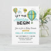 アドベンチャーホットエアバルーンシャワー招待状 招待状 (スタンド正面)