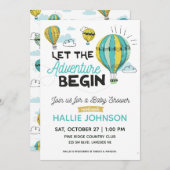 アドベンチャーホットエアバルーンシャワー招待状 招待状 (正面/裏面)