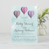 アドベンチャーホットエアバルーンベビーシャワー招待状 招待状 (スタンド正面)