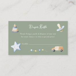 アドベンチャーボーイベビーおもちゃ赤ちゃんシャワーおむつラッフル エンクロージャーカード