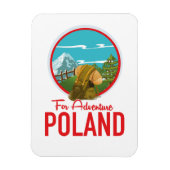 アドベンチャーポーランド旅行ロゴ マグネット (縦)