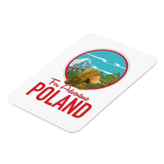 アドベンチャーポーランド旅行ロゴ マグネット (左側)