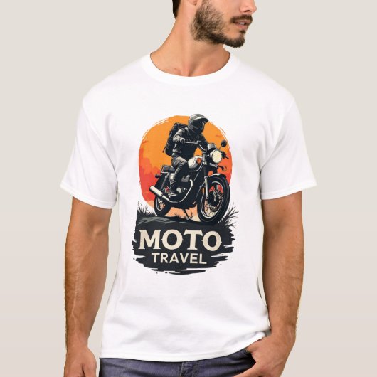 アドベンチャーポーラー品質バイクTシャツ Tシャツ (正面)