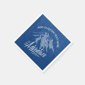 アドベンチャーマウンテンズホワイトID358 スタンダードカクテルナプキン (角)