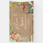 アドベンチャーマップブライダルシャワーパーティーバナー 横断幕 (縦)