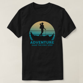 アドベンチャーメイクザファーストステップサンセットレトロ Tシャツ
