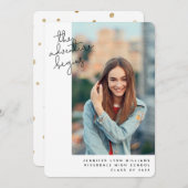 アドベンチャーモダンが卒業写真を開始 案内状 (正面/裏面)