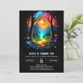 アドベンチャーモダンアウェイツティンバー誕生日 招待状 (スタンド正面)