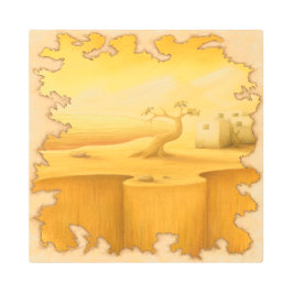 アドベンチャーモチーフ絵を描の「世界の端」 メタルプリント