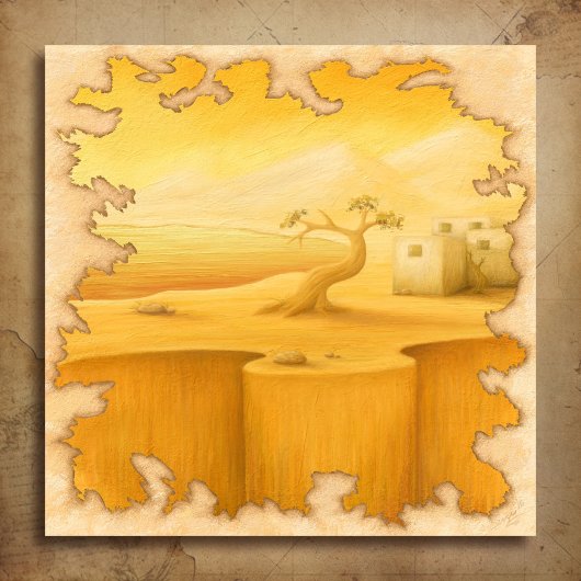 アドベンチャーモチーフ絵画の「世界の端」 キャンバスプリント