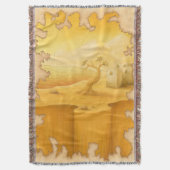 アドベンチャーモチーフ絵画の「世界の端」 スローブランケット (正面縦)