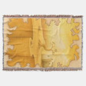 アドベンチャーモチーフ絵画の「世界の端」 スローブランケット (正面)