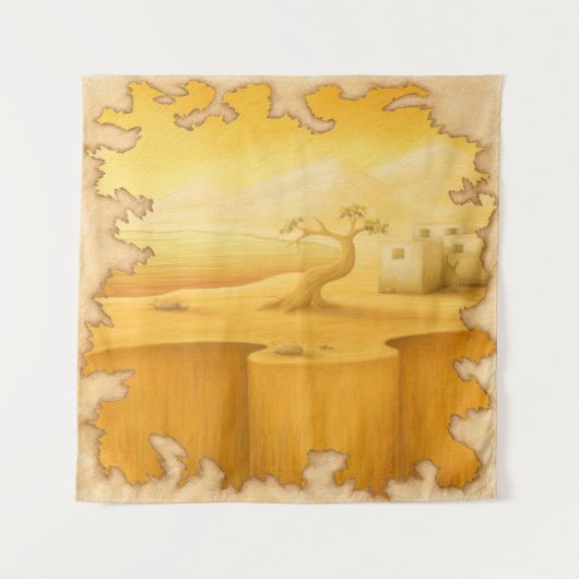 アドベンチャーモチーフ絵画の「世界の端」 タペストリー (正面)