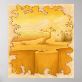 アドベンチャーモチーフ絵画の「世界の端」 ポスター