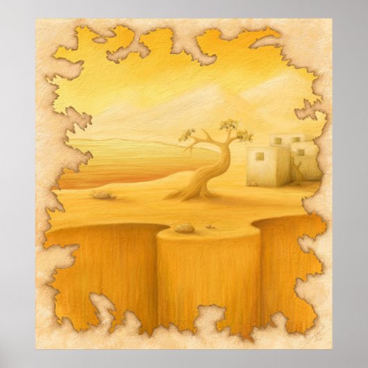 アドベンチャーモチーフ絵画の「世界の端」 ポスター (正面)