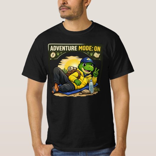 アドベンチャーモードの恐竜 Tシャツ (正面)