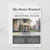 アドベンチャーユニークが新聞卒業写真を待つ 招待状 (正面)