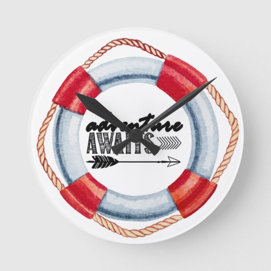 アドベンチャーライフリングや輪 ラウンド壁時計 (正面)