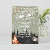 アドベンチャーリレ素朴メンキャンピングボンファイアランタン 招待状 (スタンド正面)