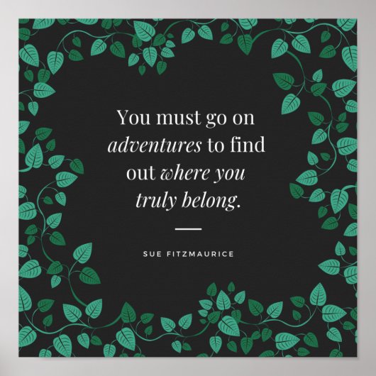 アドベンチャーリーフプリントアート ポスター (正面)