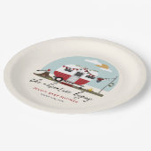 アドベンチャーレッドキャンパーランバージャックベビーシャワー ペーパープレート (アングル)